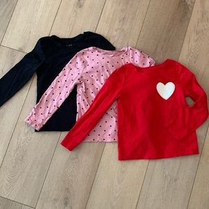 Toddler Girls Long Sleeve Tee Bundle.